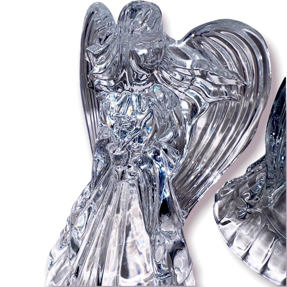 Set of 2 crystal Angel candlestick holders - Picture 2 of 4